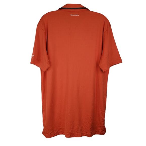 Sligo Golf Polo Shirt Men's M ? Orange Logo Collared Short Sleeve Contrast Trim - Picture 3 of 7